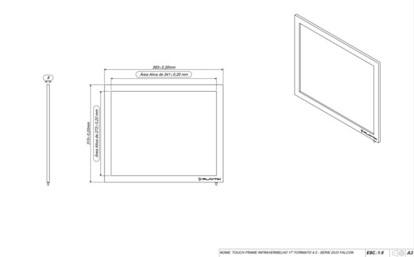 MOLDURA SENSÍVEL AO TOQUE INFRAVERMELHA 17" FORMATO 4:3-4789