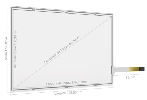 KIT PAINEL SENSÍVEL AO TOQUE RESISTIVO 10.4" FORMATO 4:3-4751