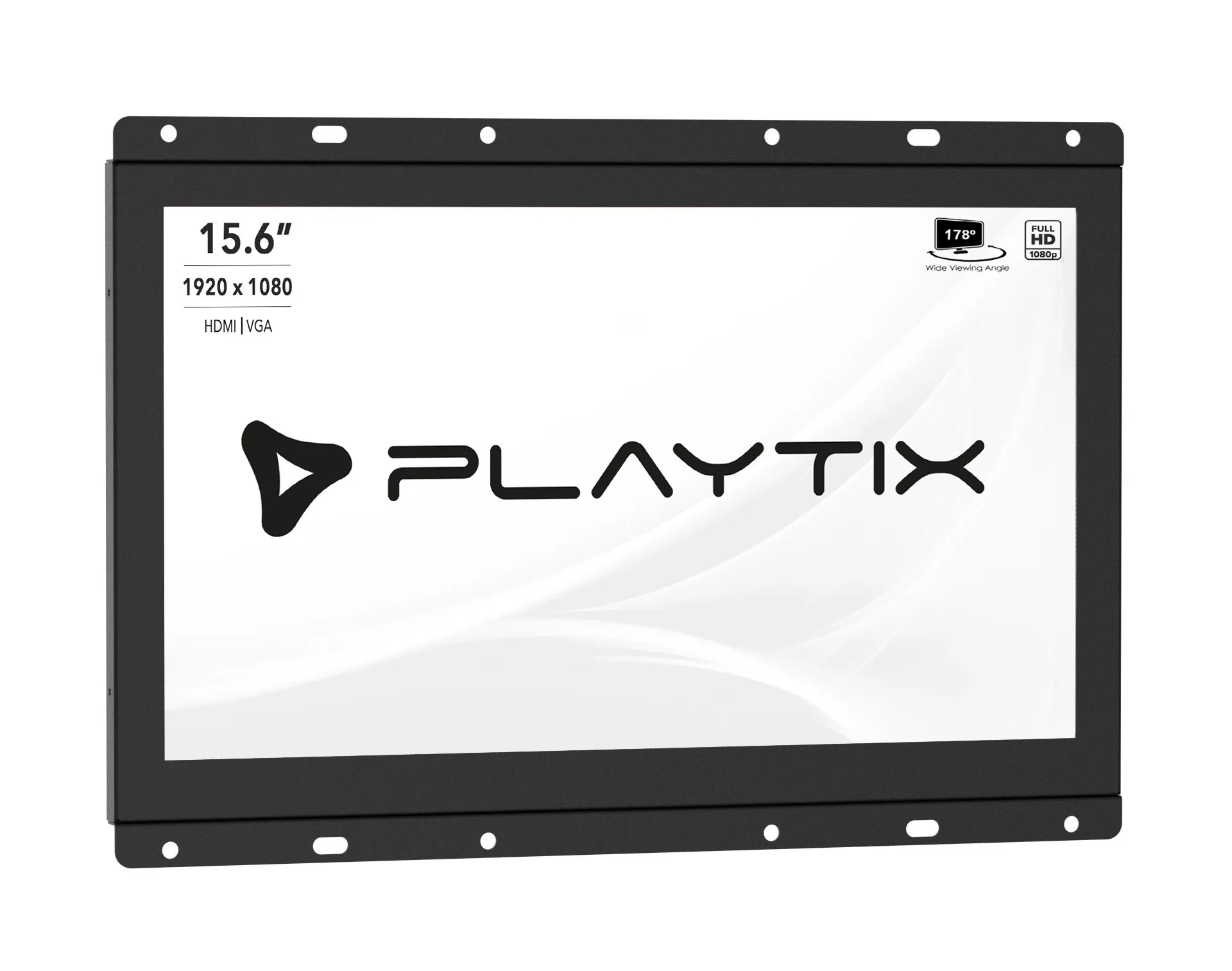 Monitor Open Frame 15.6 Digital Signage - Frontal Monitor Open Frame 15.6” Full Hd Ips – Digital Signage (sem Touch Screen) - Playtix
